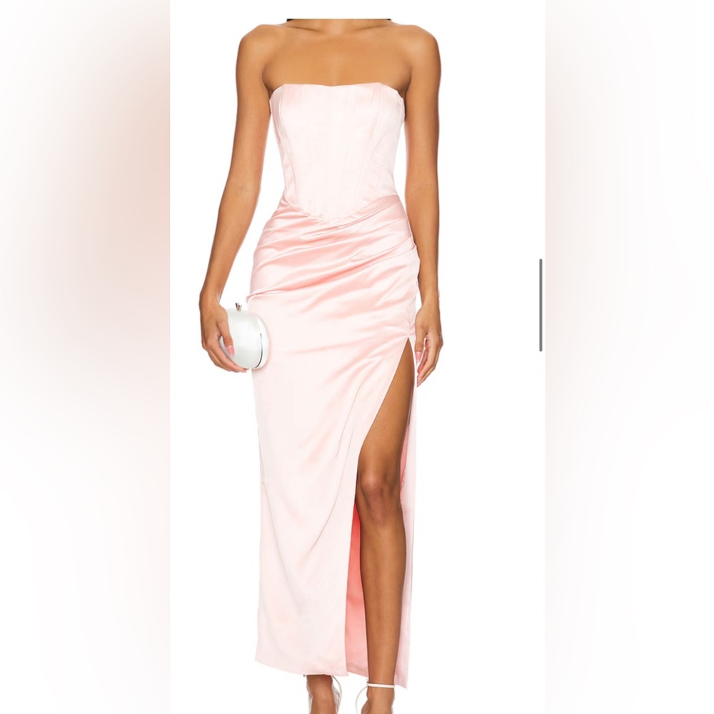 Bardot Strapless Blush Dress